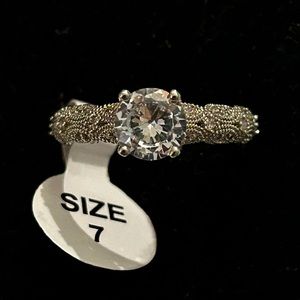 Cubic zirconium ring.